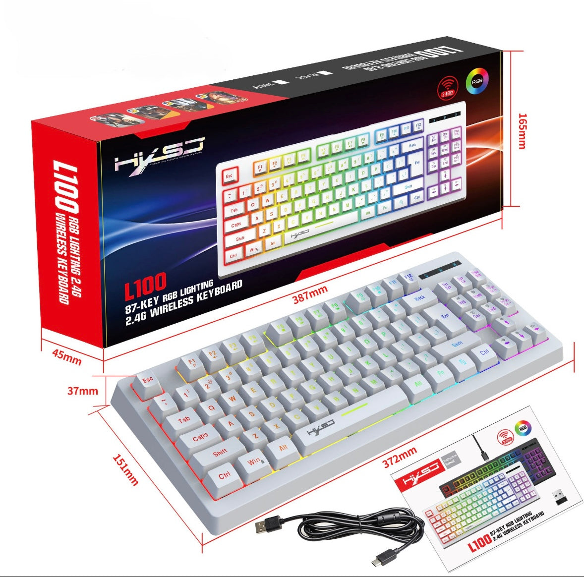Clavier Gamer RGB Sans Fil