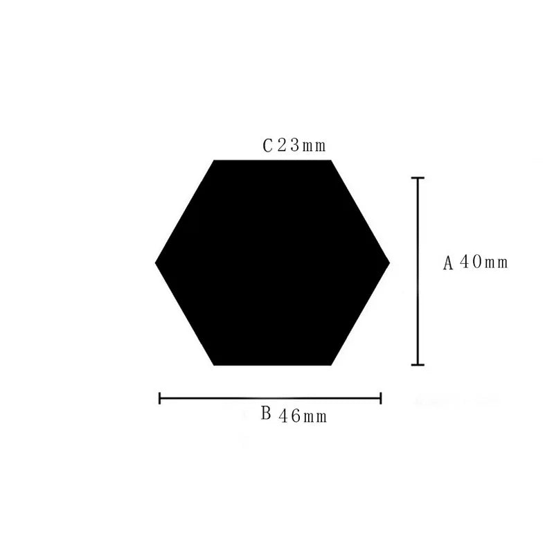 Stickers muraux miroir hexagone 3D